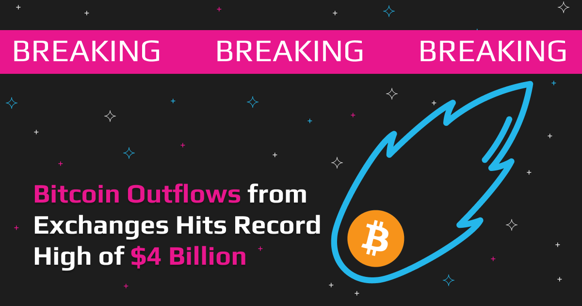 Bitcoin Outflows From Exchanges Hits Record High of $4 Billion