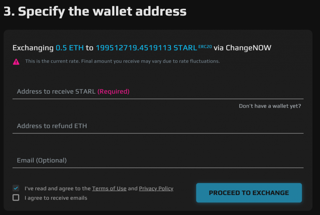 4. Wallet Details 